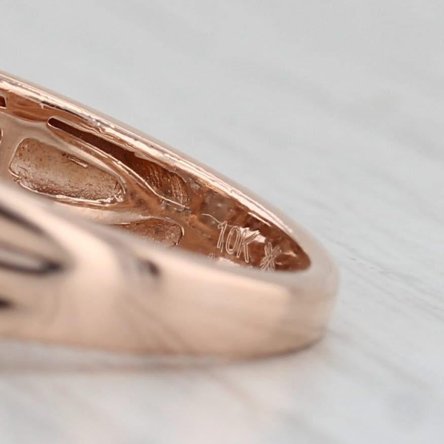 0.87ctw Prinzessin Diamant Halo Verlobungsring 10k Rose Gold Größe 7 2