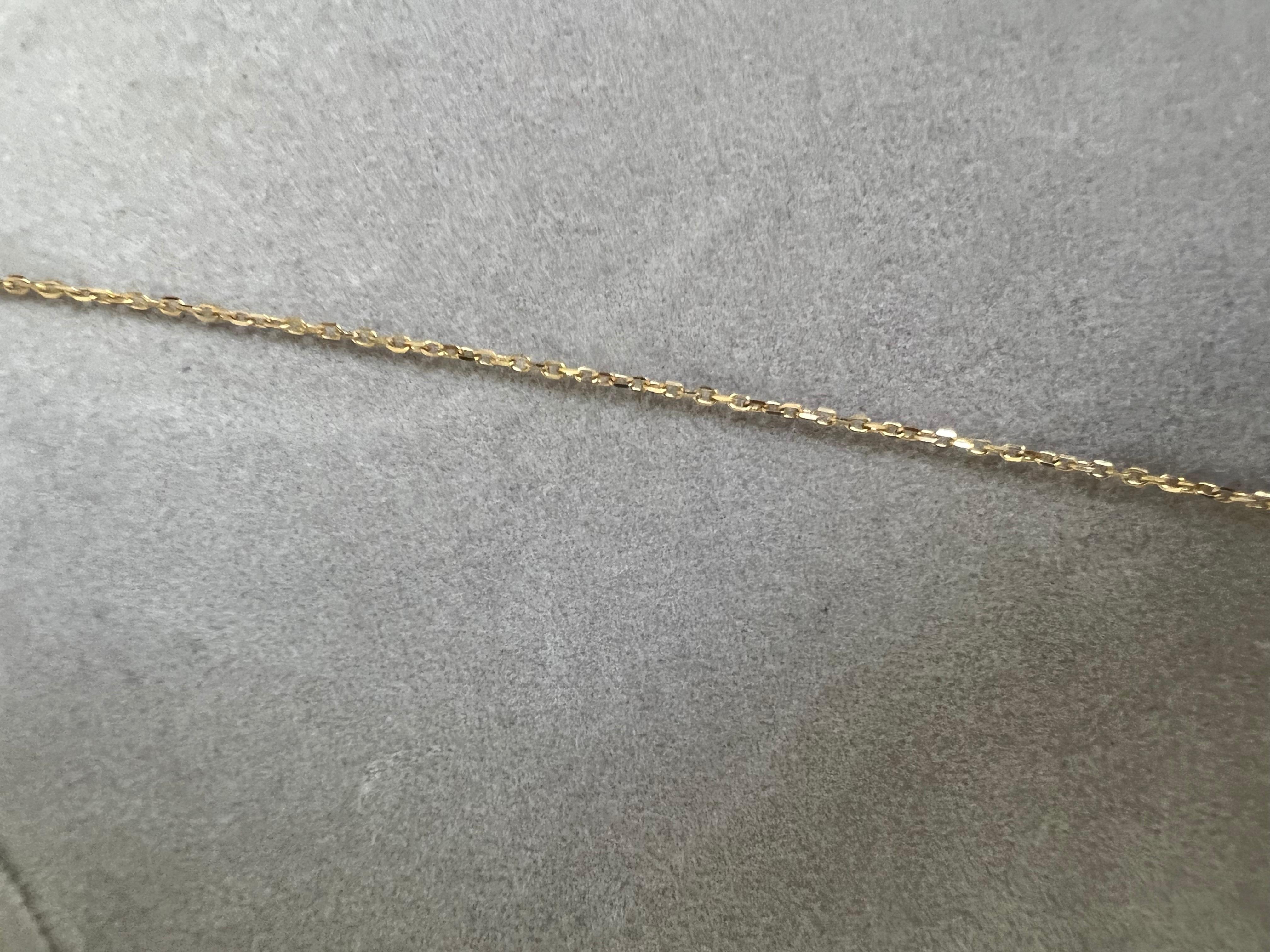 Contemporary 0.88 Carat Diamond Chain Yellow Gold Necklace For Sale