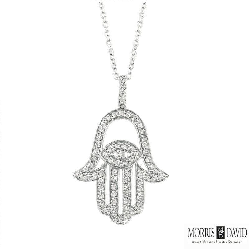 100% Natural Diamonds, Not Enhanced in any way Round Cut Diamond Necklace with 18'' chain  
0.88CT
G-H 
SI  
14K White Gold,   Pave style,  4.8 gram
1 5/16 inch in height, 13/16 inch in width
69 diamonds

N5207WD
ALL OUR ITEMS ARE AVAILABLE TO BE
