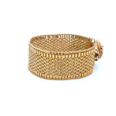 0,88 Karat Runder Brillant I VS Diamant 18 Karat Gelbgold Retro-Armband