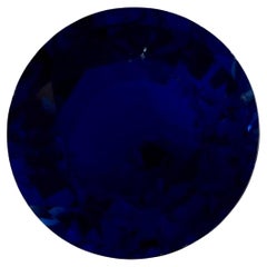 0.88 Ct Blue Sapphire Round Loose Gemstone