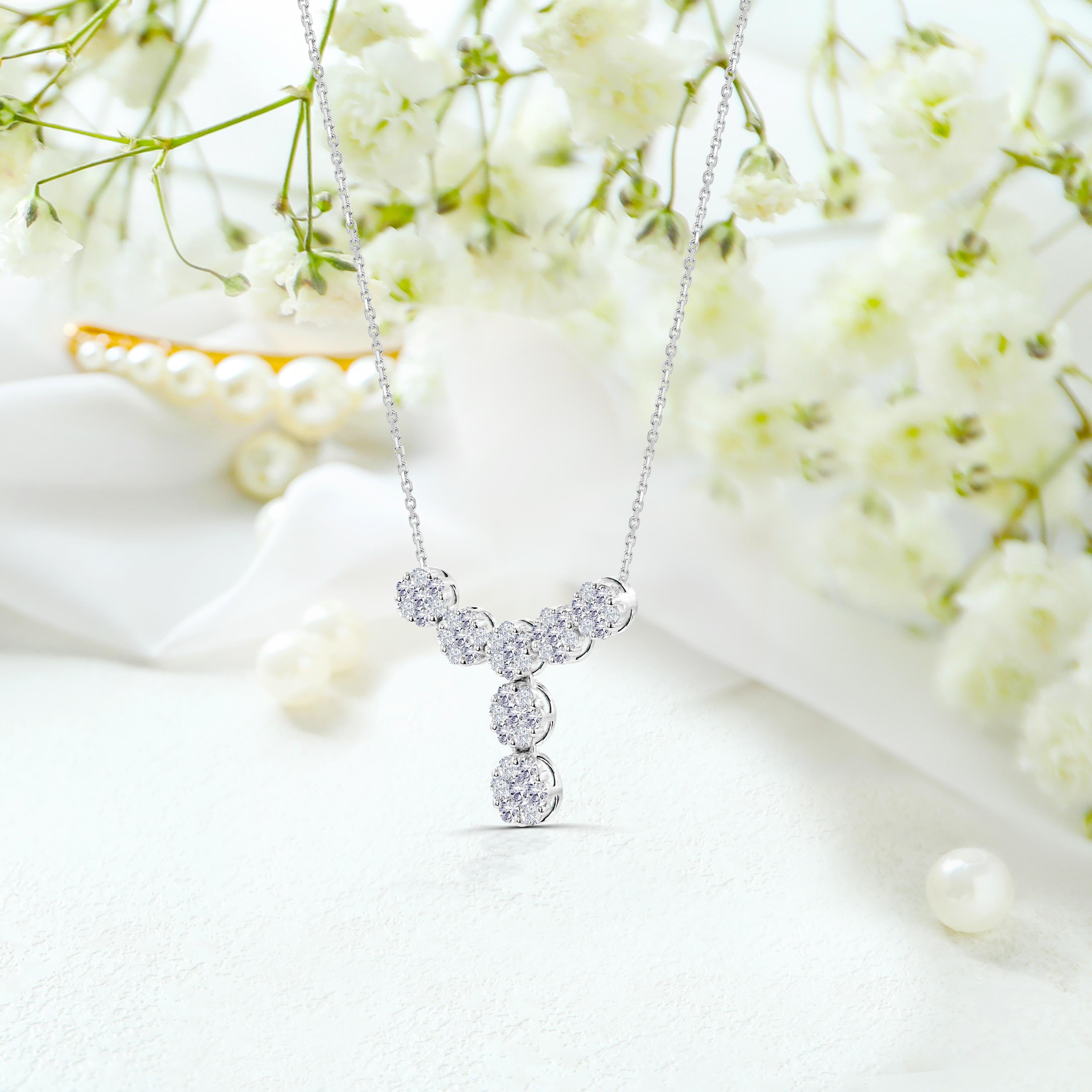0,88 Karat Diamant-Halskette in 14K Gold für Damen oder Herren im Angebot