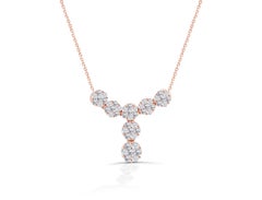 0.88 Ct Diamond Dangle Necklace in 18K Gold