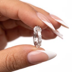 Opal Huggies 14K (or 18k upon request) White Gold Diamond Earrings