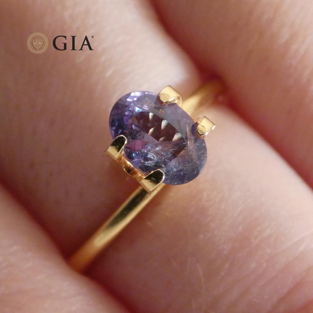 0,88ct Oval Blue-Green to Purple Alexandrite GIA Certified Brazil 8
