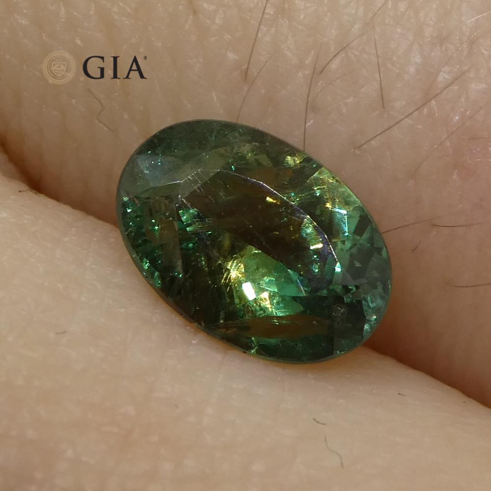 0,88ct Oval Blue-Green to Purple Alexandrite GIA Certified Brazil 2