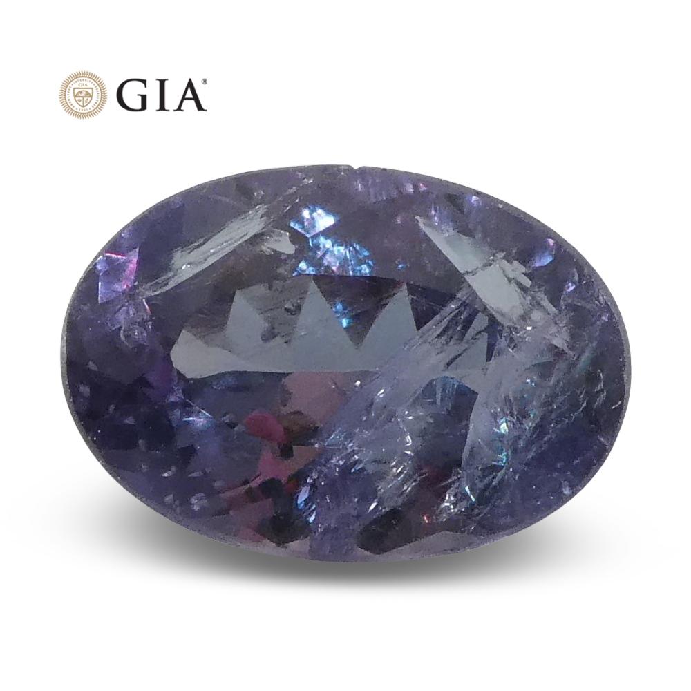 0,88ct Oval Blue-Green to Purple Alexandrite GIA Certified Brazil 3