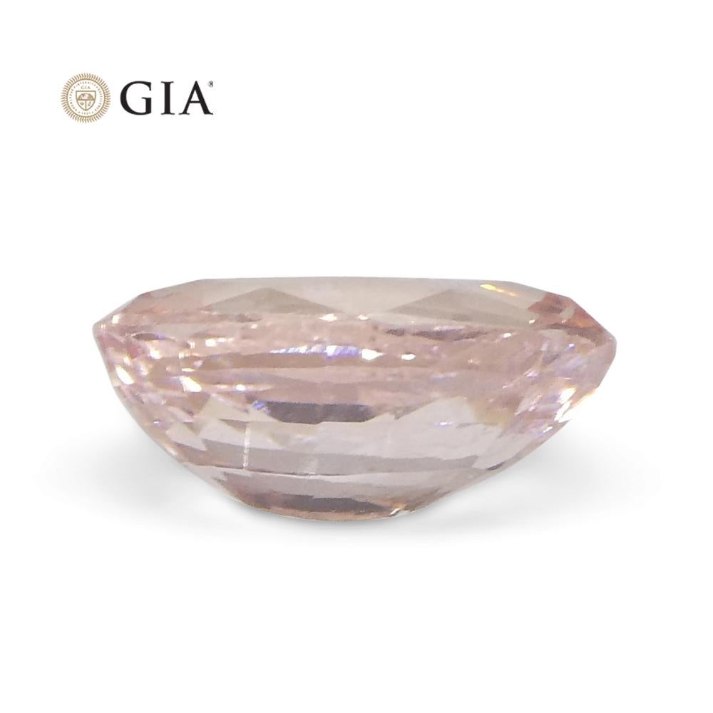 0.88 Carat Oval Orangy Pink Padparadscha Sapphire GIA Certified Sri Lanka For Sale 8