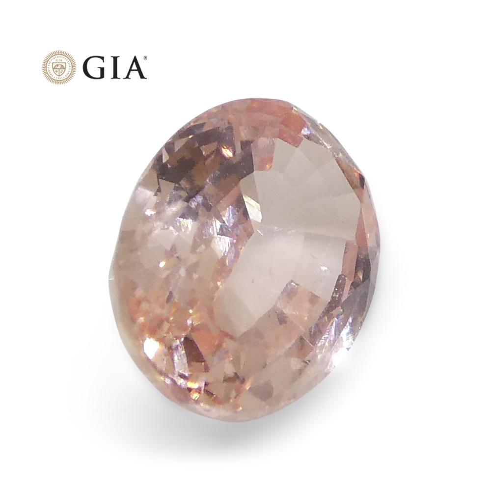0.88 Carat Oval Orangy Pink Padparadscha Sapphire GIA Certified Sri Lanka For Sale 9