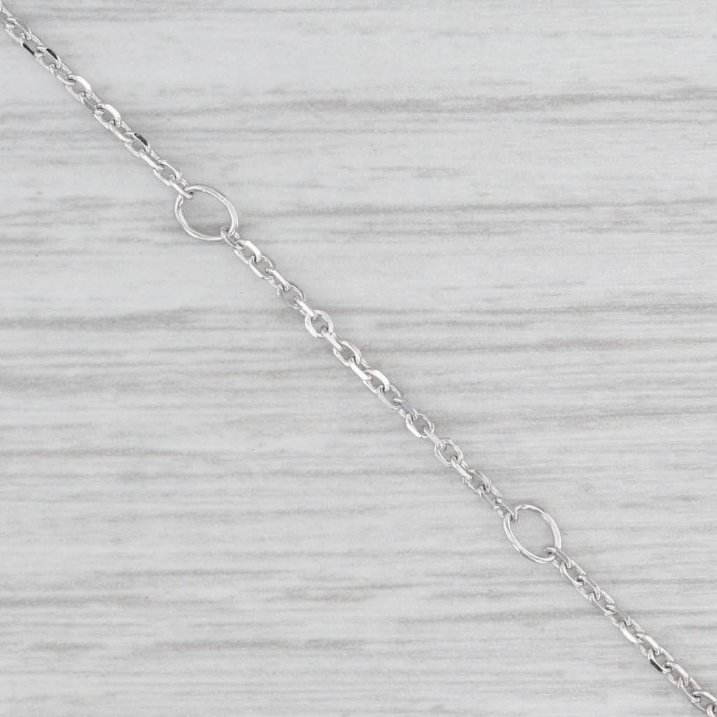 Informazioni sulla gemma:
- Diamante Nature -
Carati - 0,88ct 
Taglio - Brillante rotondo
Colore - J - K.
Chiarezza - VS2

Metallo: oro bianco 14k 
Peso: 3.7 grammi 
Timbri: 14k
Stile della catena: Catena a cavo
Chiusura: Chiusura ad