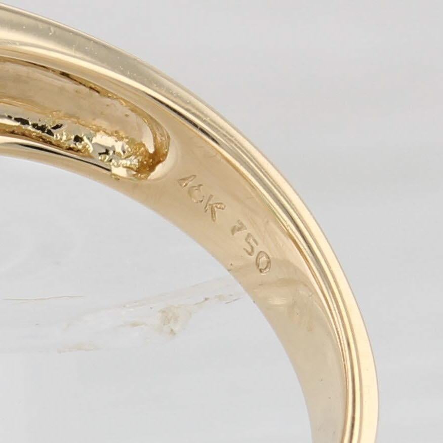 Emerald Cut 0.88ctw Emerald Diamond Ring 18k Yellow Gold Size 7.75 For Sale