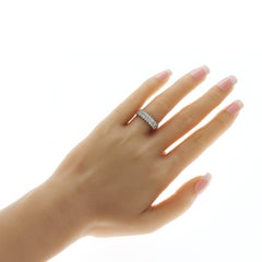 0.89 Ct Round & Baguette Diamond in 14K White Gold Wedding Band Ring