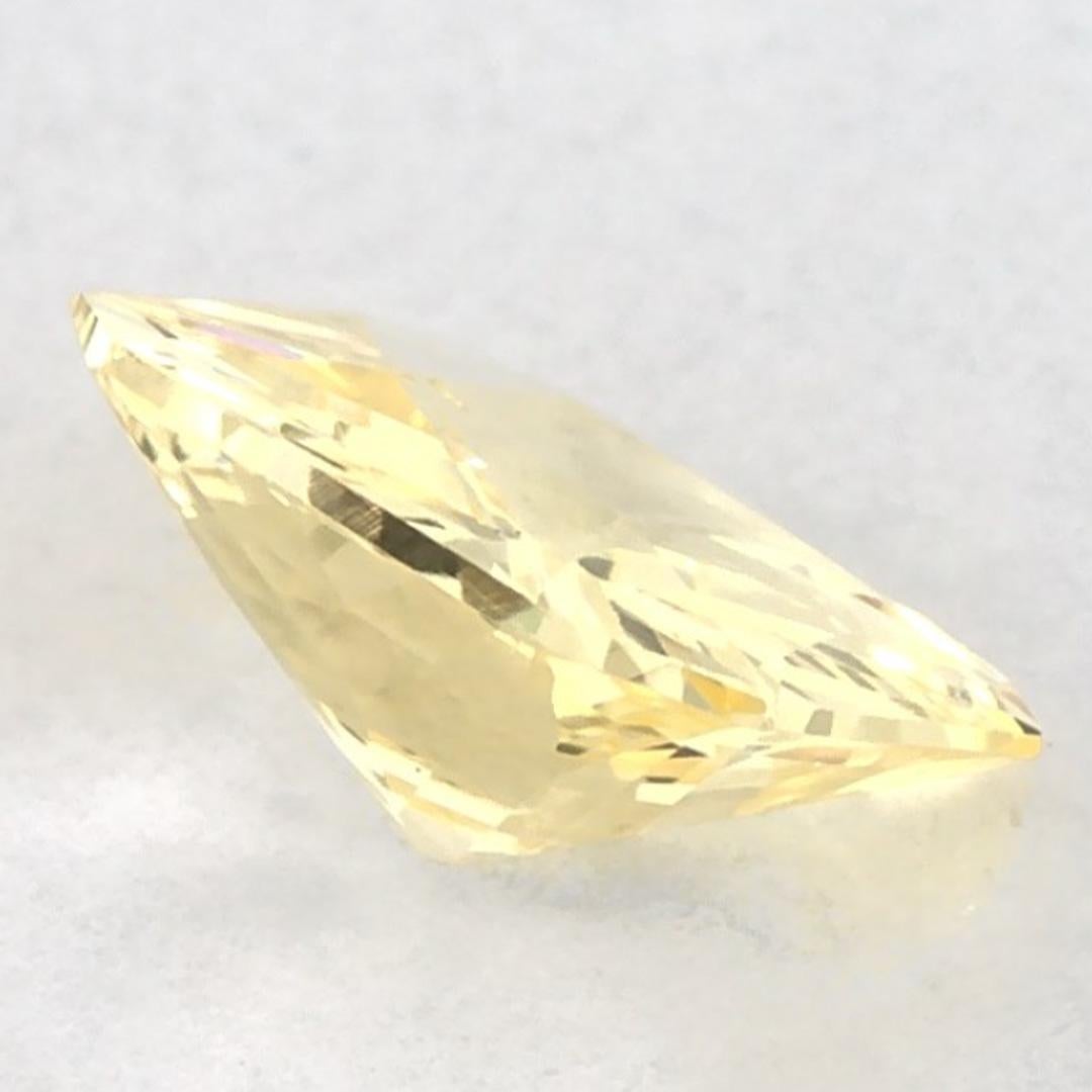 0.89 Karat Gelber Saphir Oktagon Loser Edelstein im Angebot 1