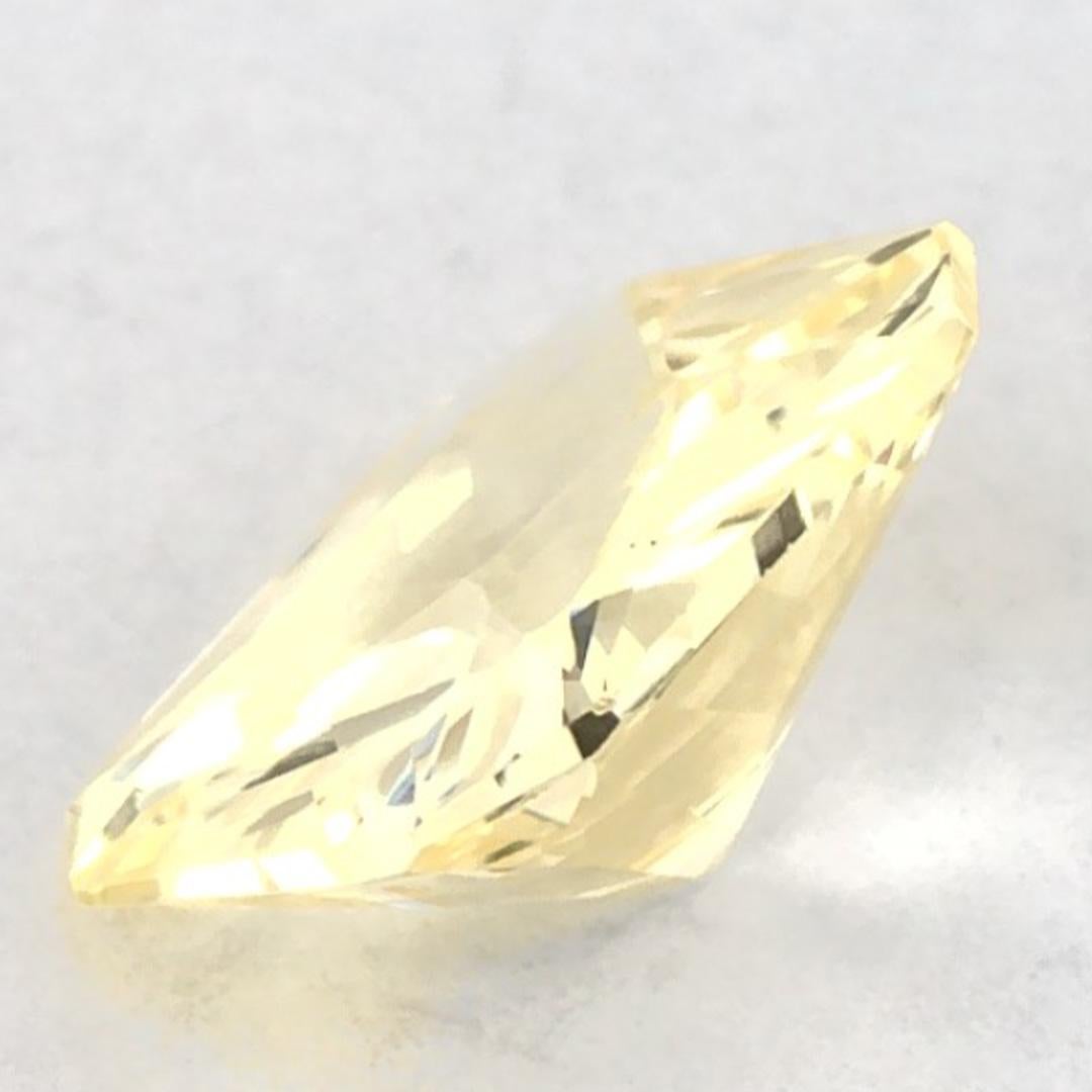 0.89 Karat Gelber Saphir Oktagon Loser Edelstein im Angebot 3