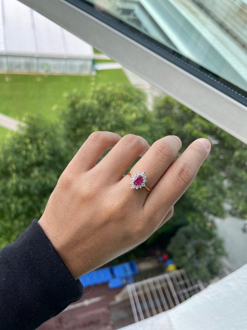 0.89Ct Burma Unerhitzter Rubin Ring 2
