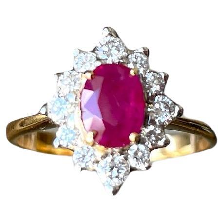 0.89Ct Burma Unheated Ruby Ring For Sale