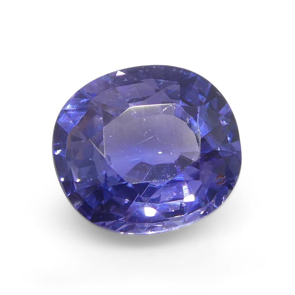 0.89ct Cushion Blue Sapphire from East Africa, Unheated For Sale 7