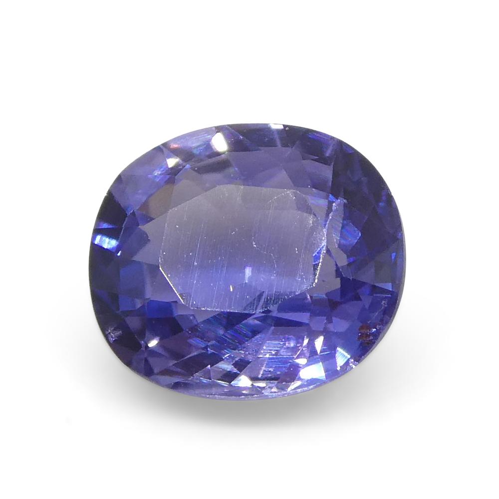 Zafiro azul en cojín de 0,89 quilates de África Oriental, sin calentar en Nuevo estado para la venta en Toronto, Ontario