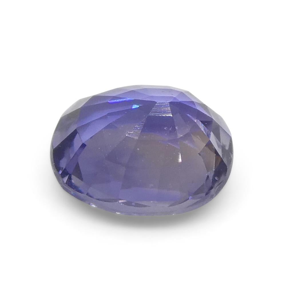 0.89ct Cushion Blue Sapphire from East Africa, Unheated In New Condition For Sale In Toronto, Ontario