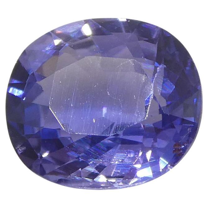 0,89ct Cushion Blue Sapphire aus Ostafrika, ungeschliffen
