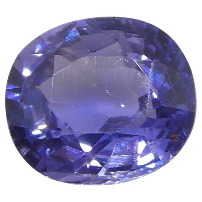 0.89ct Cushion Blue Sapphire from East Africa, Unheated For Sale