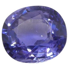 Saphir bleu coussin de 0.89 carat provenant d'Afrique de l'Est, non chauffé