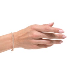 Bracciale con diamanti rotondi taglio brillante da 0,89 ct. in oro giallo 14 ct.