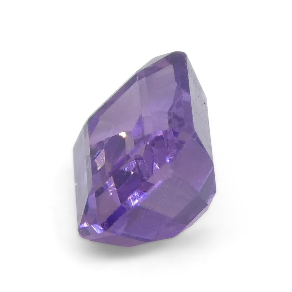 0.8ct Emerald Cut Purple Sapphire from East Africa, Unheated For Sale 6