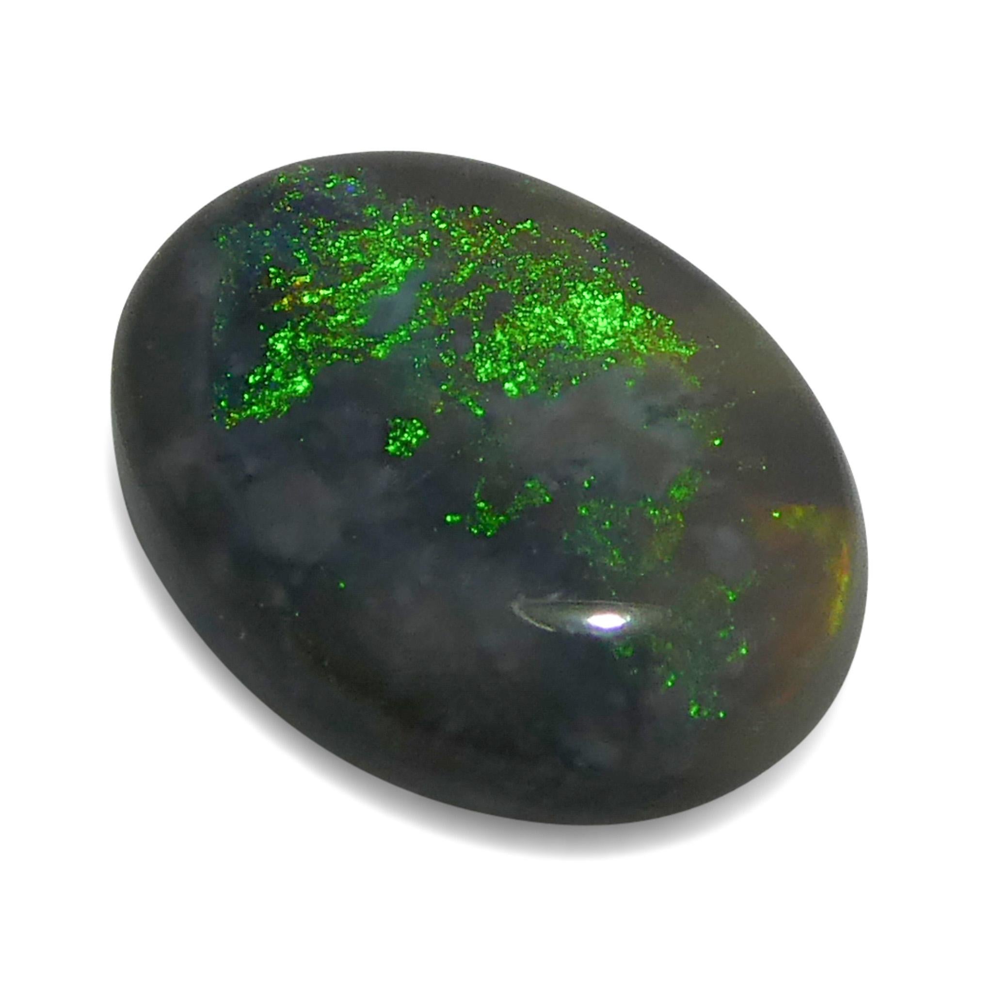 0.8ct Opale grigio ovale cabochon dall'Australia In condizioni Nuovo in vendita a Toronto, Ontario