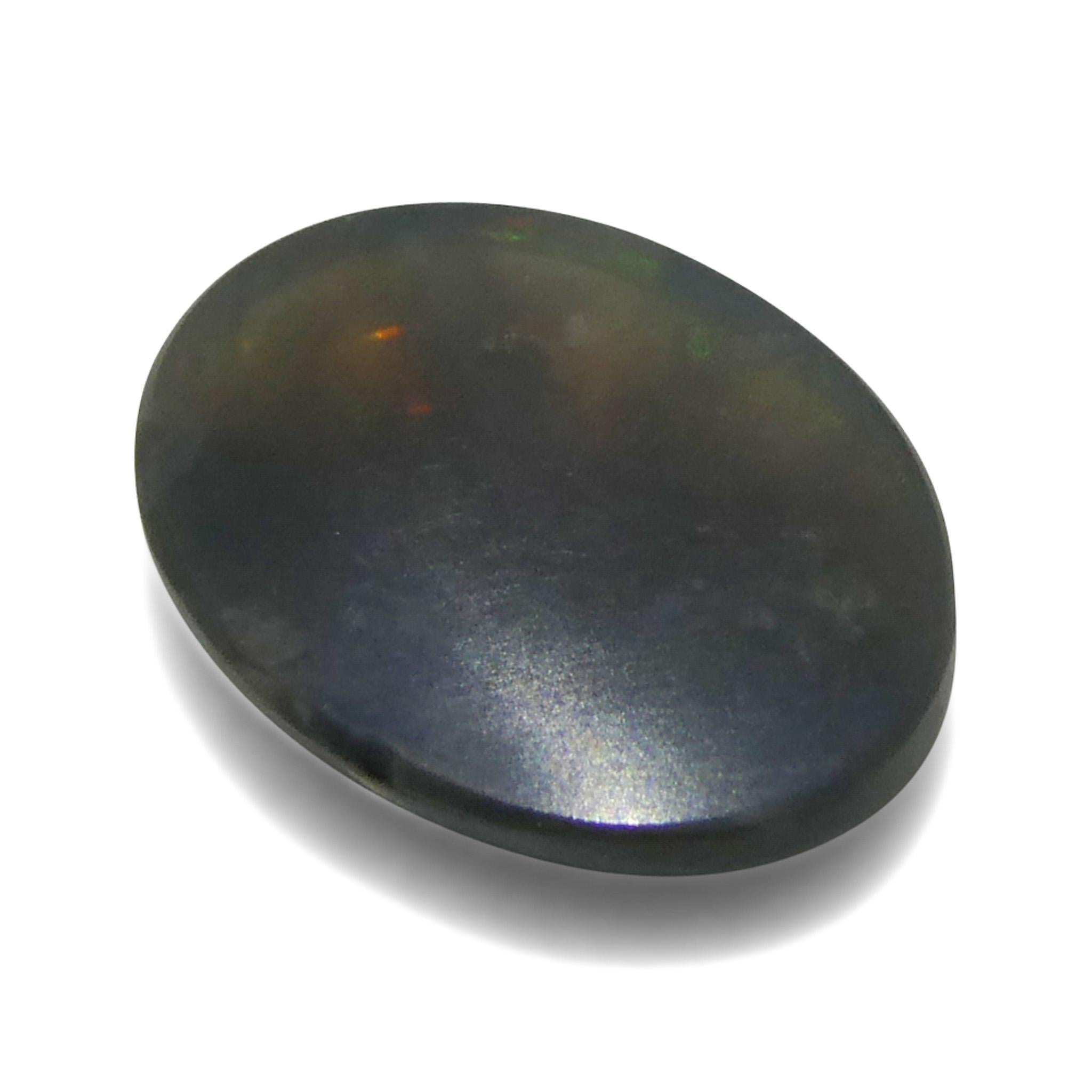 0.8ct Opale grigio ovale cabochon dall'Australia in vendita 3
