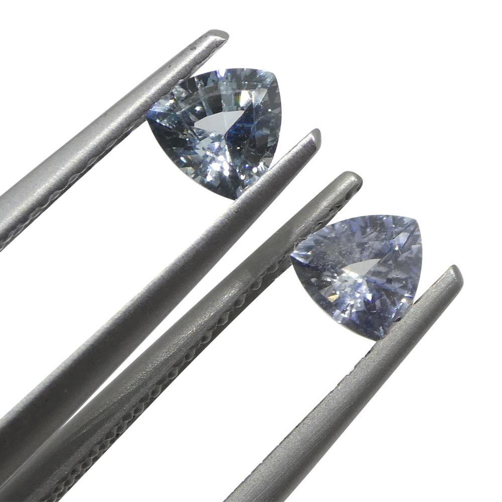 Brilliant Cut 0.8ct Trillion Blue Sapphire from Sri Lanka For Sale