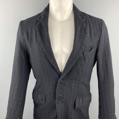 Veste à revers en laine à rayures bleu marine 08SIRCUS, taille 38