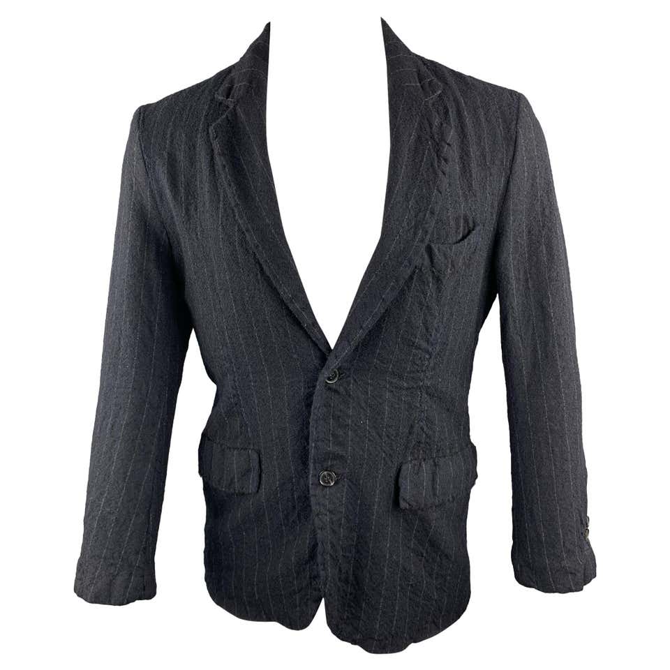 CHANEL Size 2 Black Sequin Wool Peak Lapel Tuxedo Riding Jacket at ...