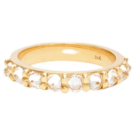 For Sale:  0.9 Carat Canadian Diamond Half Eternity Gold Ring