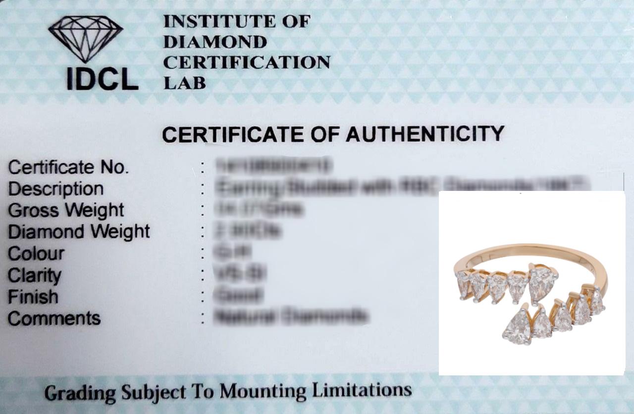 En venta: 0.9 Carat SI Clarity HI Color Diamond Wrap Ring 18 Karat Yellow Gold Jewelry  4