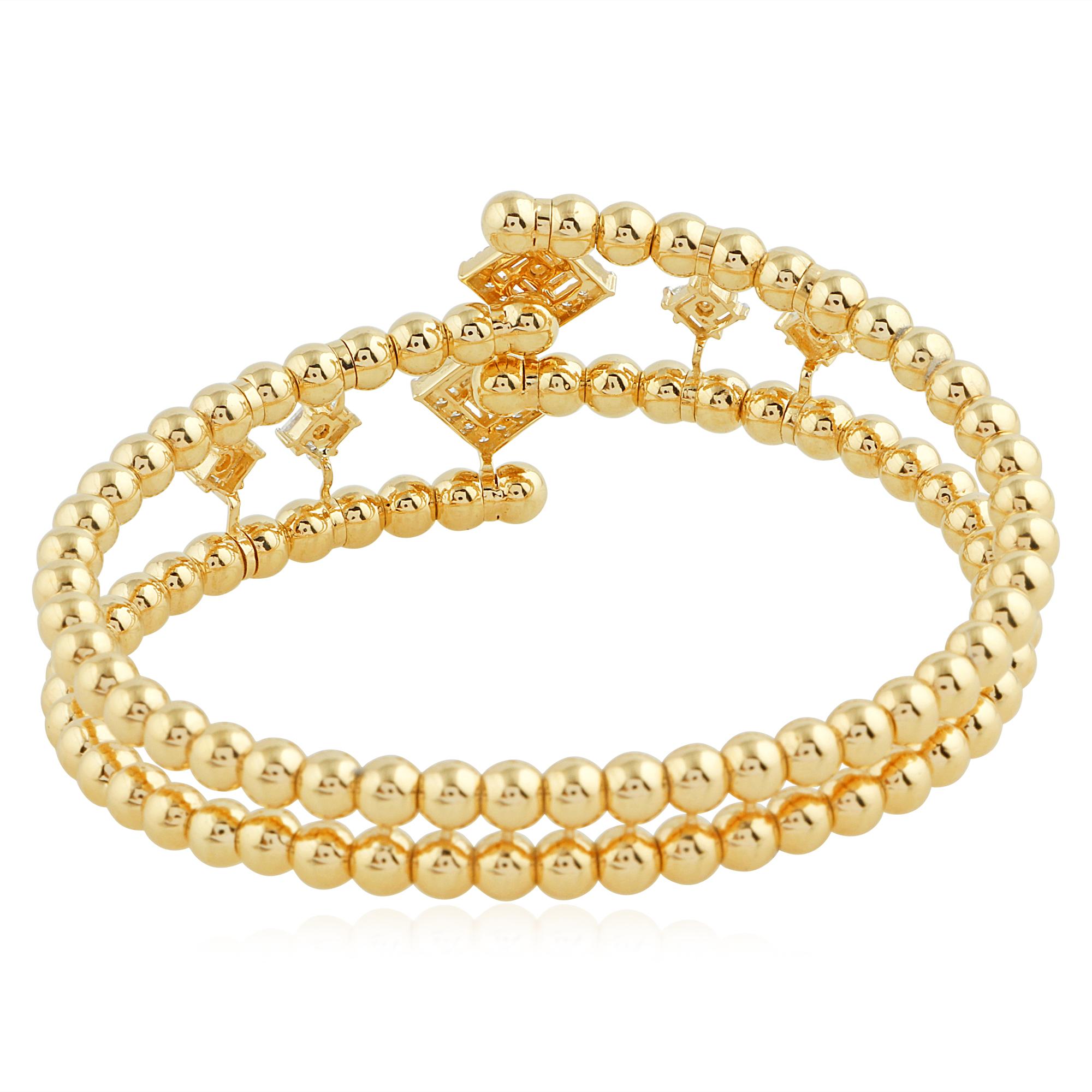 0,9 carati SI/H Baguette Diamond Statement Cuff Bracelet (bracciale con dichiarazione di diamanti) Oro giallo 14 carati In condizioni Nuovo in vendita a Diera, Dubai