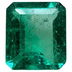 0,90 Carati 7x6 Smeraldo colombiano sfuso verde vivo - Pietra di nascita di maggio con taglio smeraldo