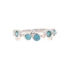 Bracelet en diamants bleus et blancs de 0,90 carat