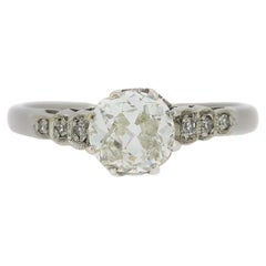 0.90 Carat Cushion Cut Diamond Solitaire Engagement Ring