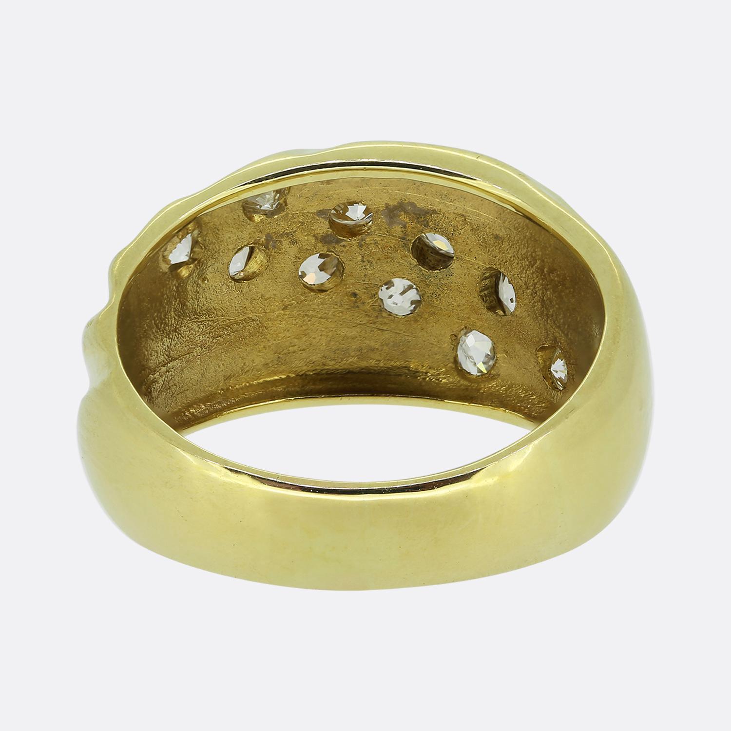 0,90 Karat Diamant Cluster Wide Band Ring im Zustand „Gut“ im Angebot in London, GB