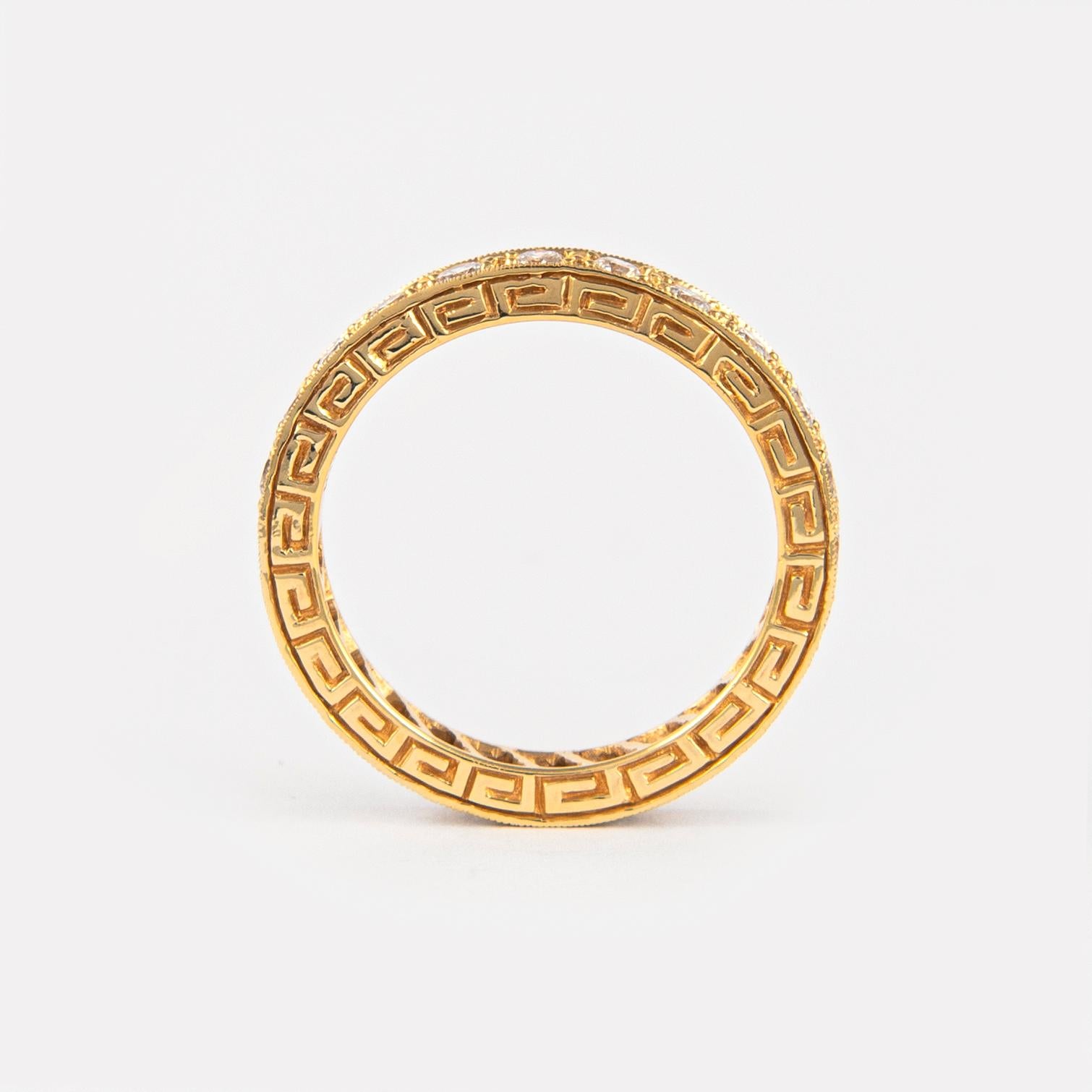 Alexander Beverly Hills Eternity-Ring aus 18 Karat Gelbgold mit 0,90 Karat Diamant (Zeitgenössisch) im Angebot