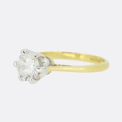 0.90 Carat Diamond Solitaire Engagement Ring