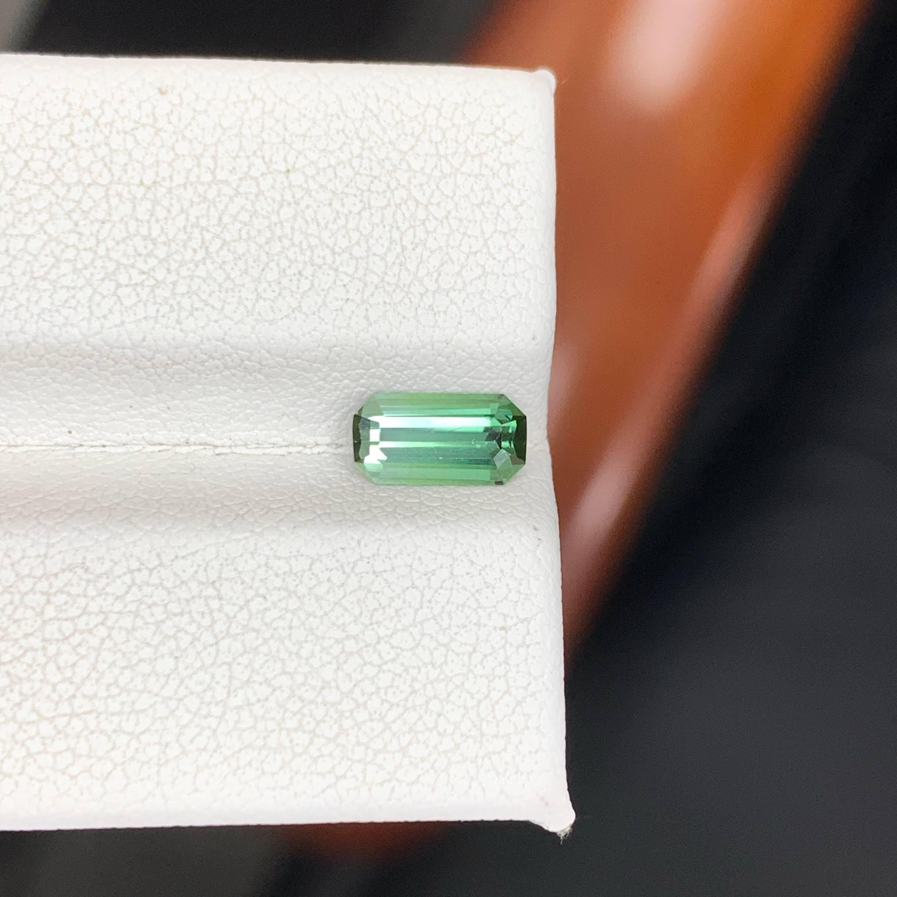 0.90 Carat Natural Loose Bi Color Tourmaline Stone Emerald Cut Afghan Gemstone im Angebot 4