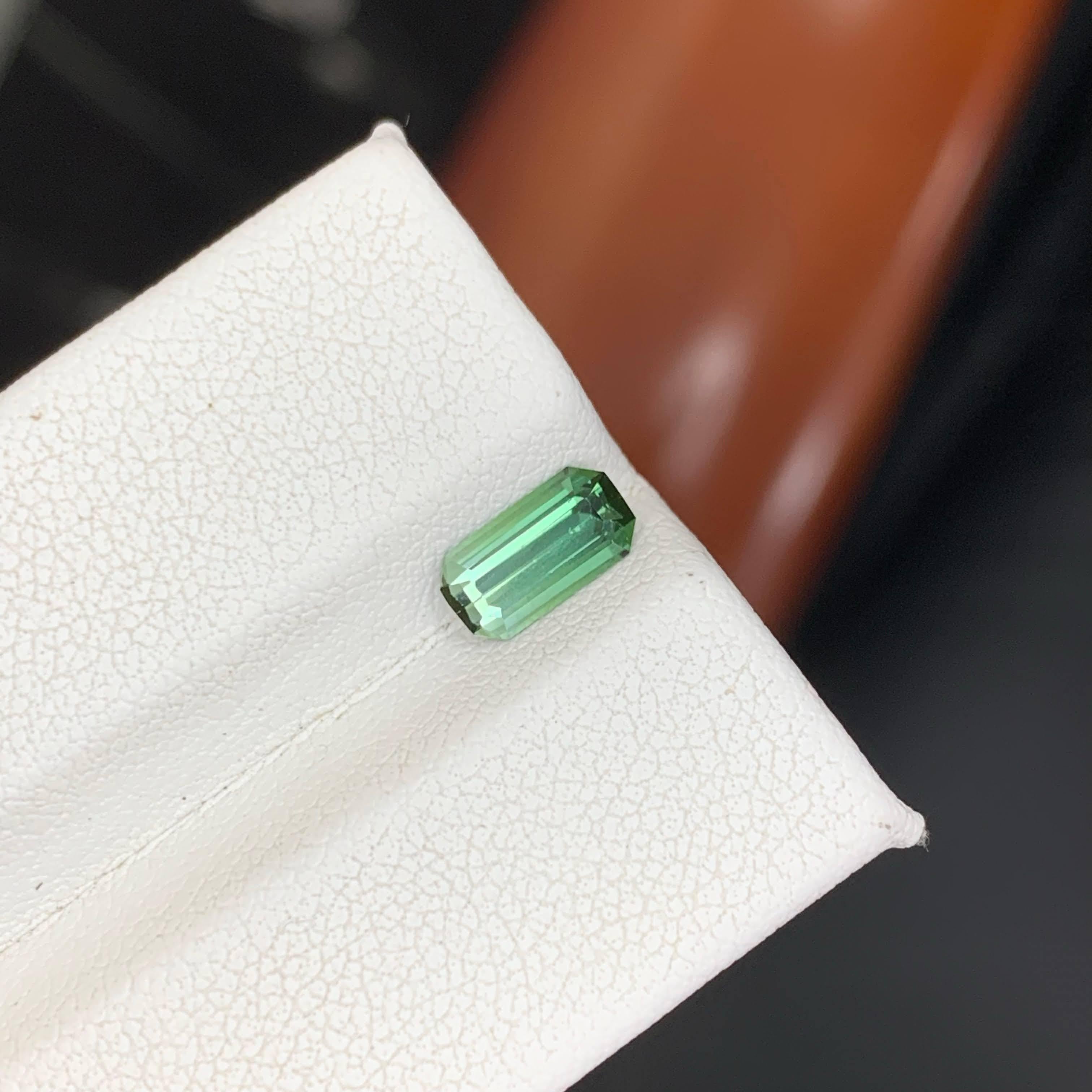 0.90 Carat Natural Loose Bi Color Tourmaline Stone Emerald Cut Afghan Gemstone im Angebot 5