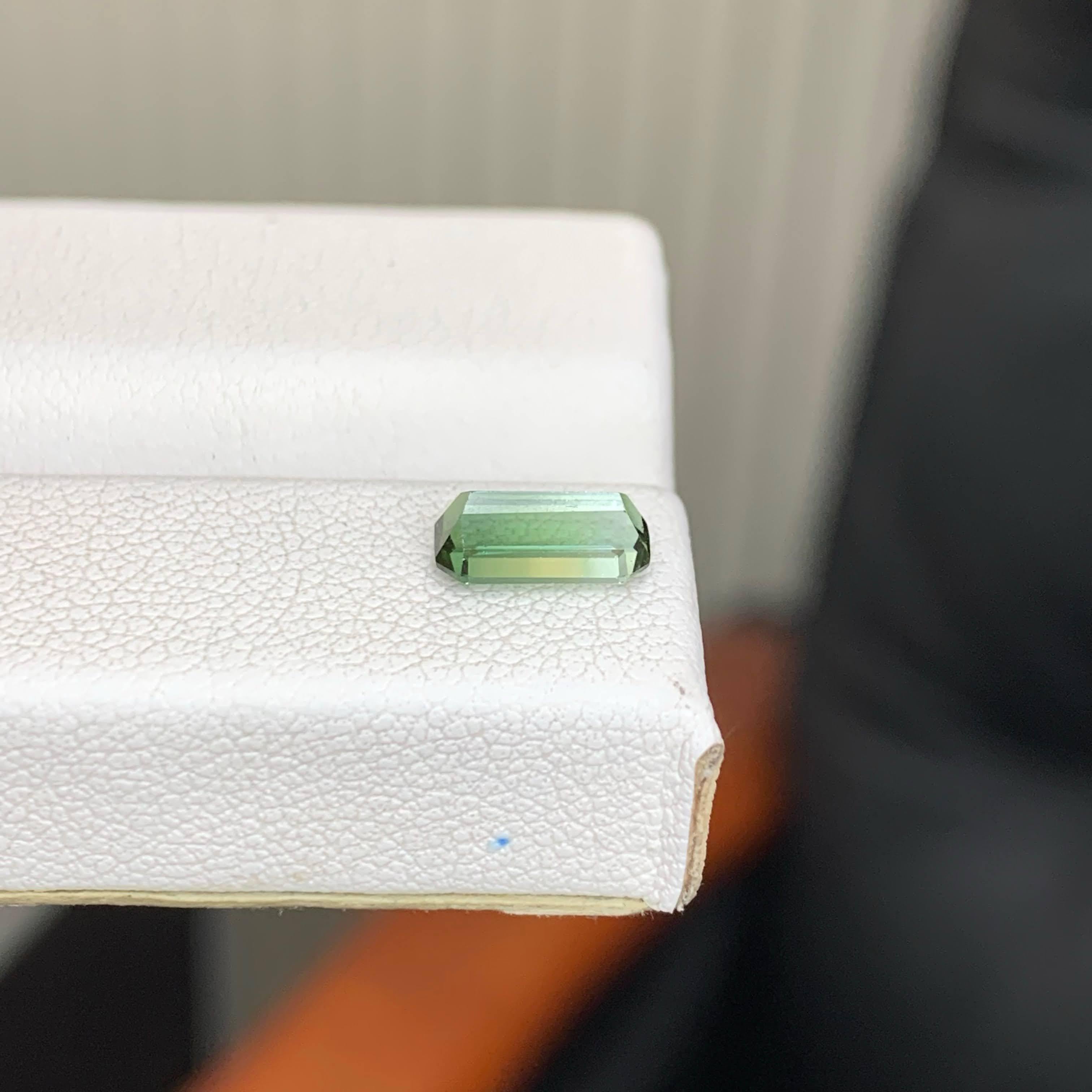 0.90 Carat Natural Loose Bi Color Tourmaline Stone Emerald Cut Afghan Gemstone im Angebot 2