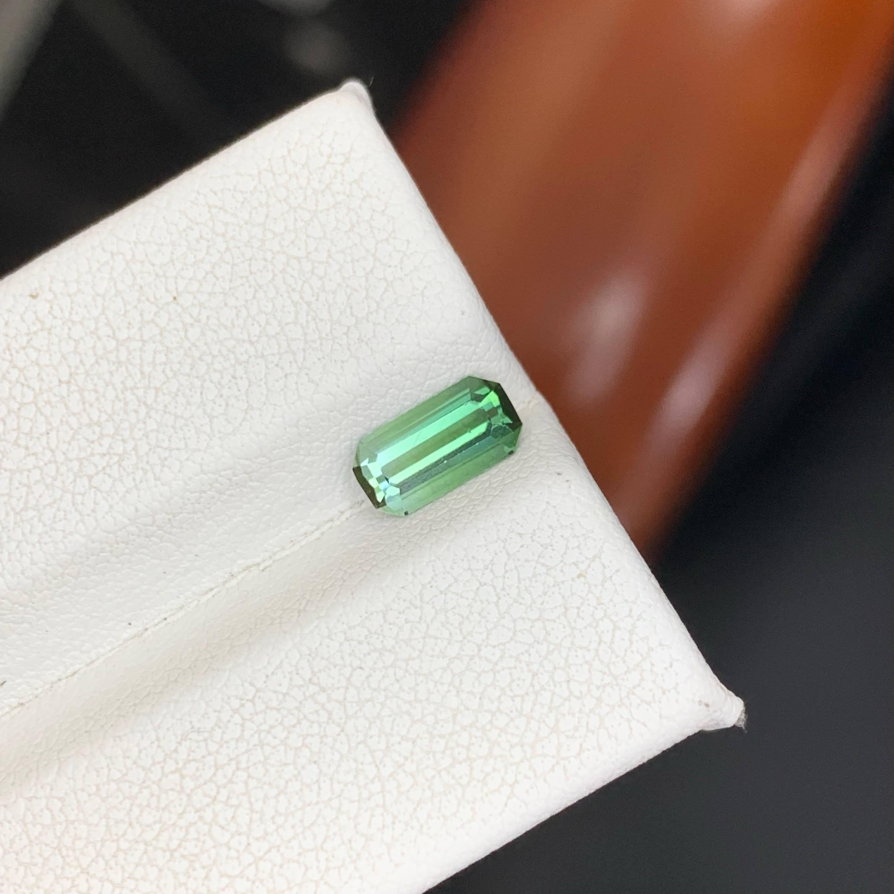 0.90 Carat Natural Loose Bi Color Tourmaline Stone Emerald Cut Afghan Gemstone im Angebot 3