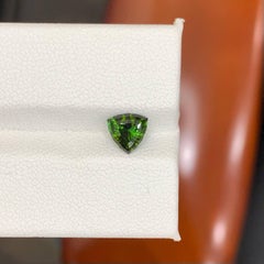 0.90 Carat Natural Loose Green Tourmaline Stone Trillion Cut Afghan Gemstone