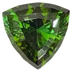 0.90 Carat Natural Loose Green Tourmaline Stone Trillion Cut Afghan Gemstone