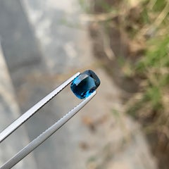 0.90 Carat Natural Loose Ink Blue Tourmaline Cushion Shape Gem For Jewellery