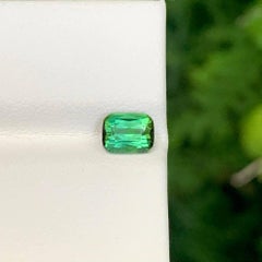 0.90 Carat Natural Loose Mint Green Tourmaline Stone Cushion Cut Afghan Gemstone